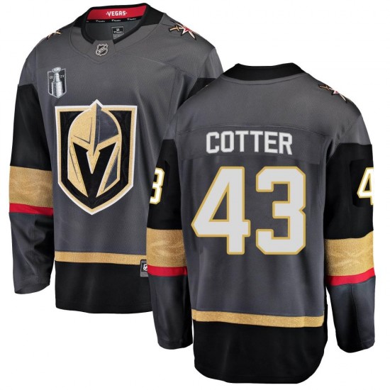 Fanatics Branded Paul Cotter Vegas Golden Knights Youth Breakaway Black Home 2023 Stanley Cup Final Jersey - Gold
