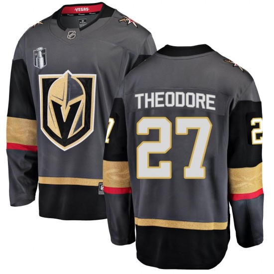 Fanatics Branded Shea Theodore Vegas Golden Knights Youth Breakaway Black Home 2023 Stanley Cup Final Jersey - Gold