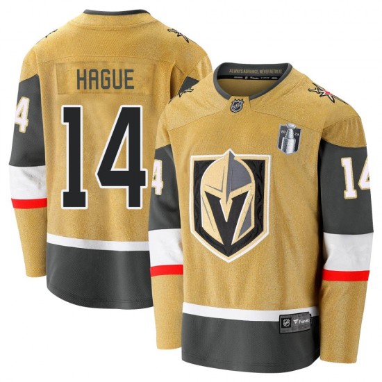 Fanatics Branded Nicolas Hague Vegas Golden Knights Men's Premier Breakaway 2020/21 Alternate 2023 Stanley Cup Final Jersey - Go