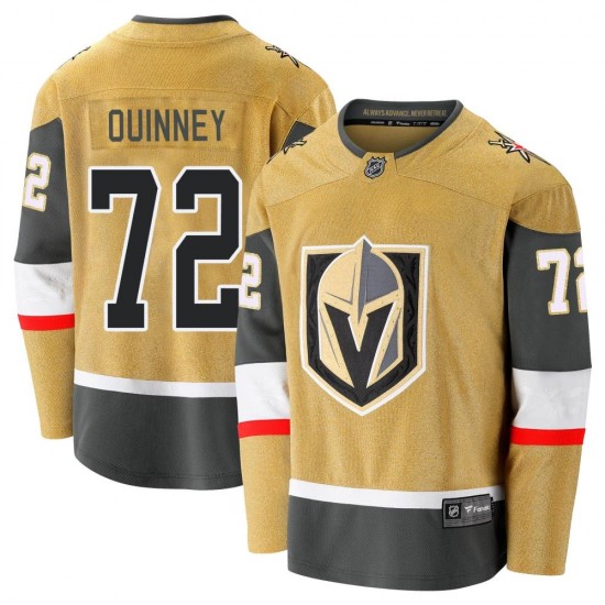 Fanatics Branded Gage Quinney Vegas Golden Knights Youth Premier Breakaway 2020/21 Alternate Jersey - Gold
