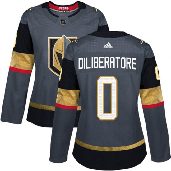 Adidas Peter DiLiberatore Vegas Golden Knights Women's Authentic Gray Home Jersey - Gold
