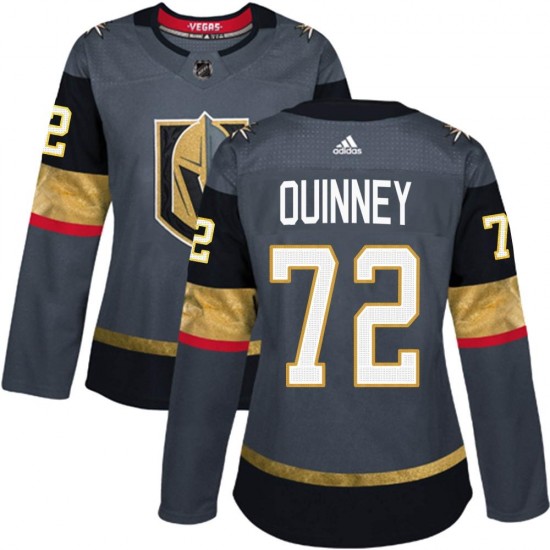 Adidas Gage Quinney Vegas Golden Knights Women's Authentic Gray Home Jersey - Gold