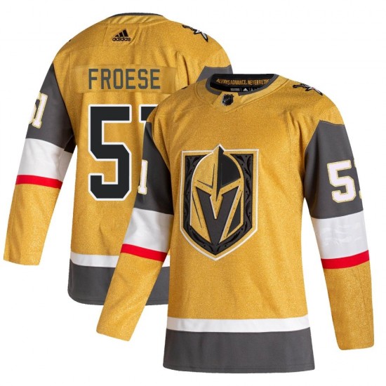 Adidas Byron Froese Vegas Golden Knights Men's Authentic 2020/21 Alternate Jersey - Gold