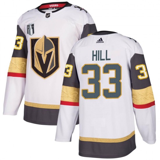 Adidas Adin Hill Vegas Golden Knights Youth Authentic White Away 2023 Stanley Cup Final Jersey - Gold