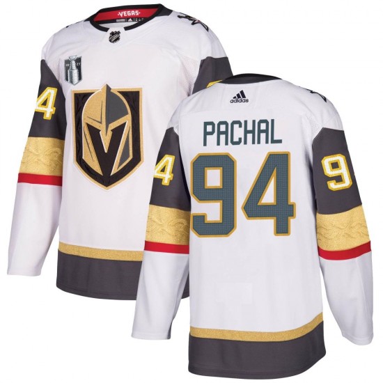 Adidas Brayden Pachal Vegas Golden Knights Youth Authentic White Away 2023 Stanley Cup Final Jersey - Gold