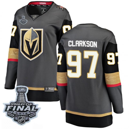 Fanatics Branded David Clarkson Vegas Golden Knights Women's Breakaway Black Home 2018 Stanley Cup Final Patch Jersey - Gold