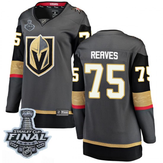 Fanatics Branded Ryan Reaves Vegas Golden Knights Women's Breakaway Black Home 2018 Stanley Cup Final Patch Jersey - Gold