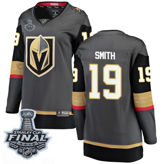 Fanatics Branded Reilly Smith Vegas Golden Knights Women's Breakaway Black Home 2018 Stanley Cup Final Patch Jersey - Gold