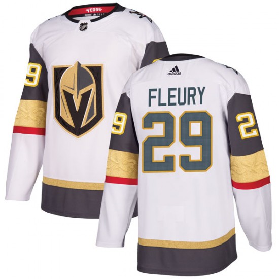 Adidas Marc-Andre Fleury Vegas Golden Knights Men's Authentic White Away Jersey - Gold