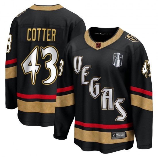 Fanatics Branded Paul Cotter Vegas Golden Knights Youth Breakaway Black Special Edition 2.0 2023 Stanley Cup Final Jersey - Gold