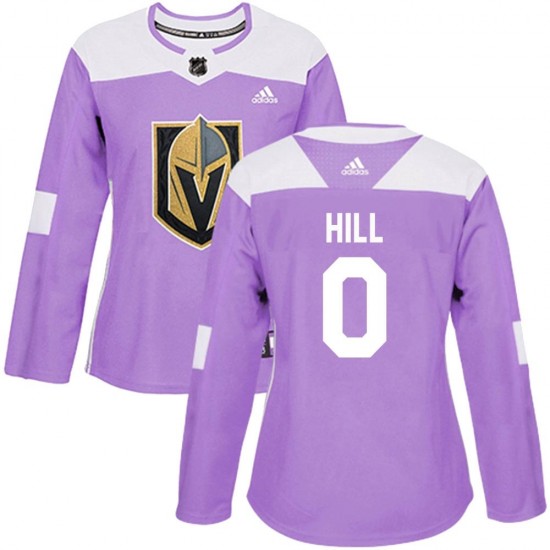 Adidas Adin Hill Vegas Golden Knights Women's Authentic Fights Cancer Practice Jersey - Purple