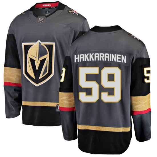 Fanatics Branded Mikael Hakkarainen Vegas Golden Knights Men's Breakaway Black Home Jersey - Gold