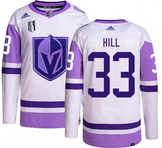 Adidas Adin Hill Vegas Golden Knights Men's Authentic Hockey Fights Cancer 2023 Stanley Cup Final Jersey - Gold