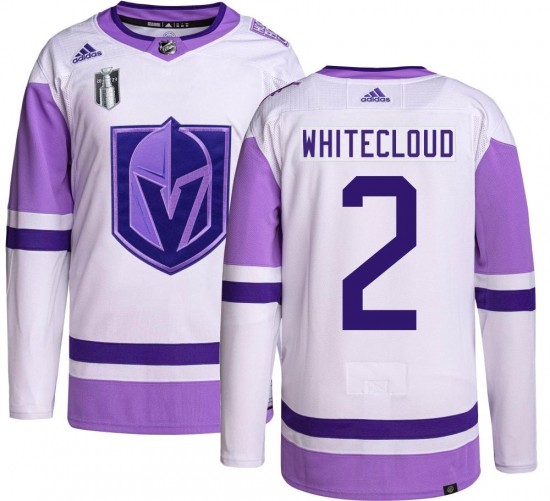 Adidas Zach Whitecloud Vegas Golden Knights Men's Authentic Hockey Fights Cancer 2023 Stanley Cup Final Jersey - Gold