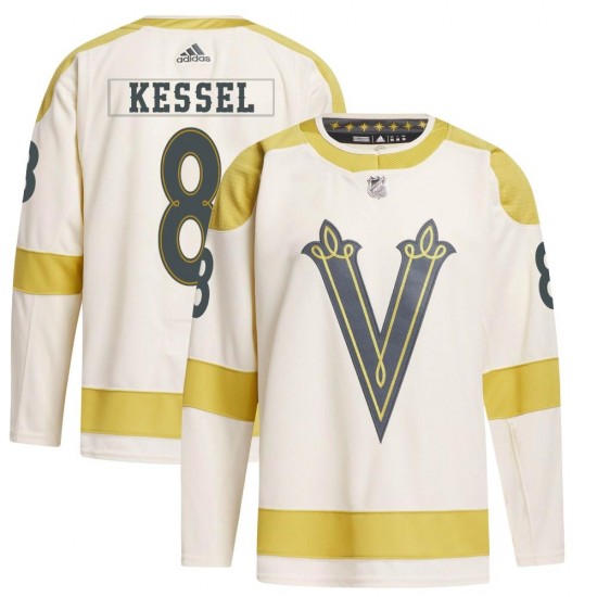 Adidas Phil Kessel Vegas Golden Knights Men's Authentic Cream 2024 Winter Classic Primegreen Jersey - Gold