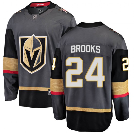Fanatics Branded Adam Brooks Vegas Golden Knights Youth Breakaway Black Home Jersey - Gold