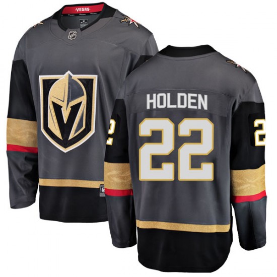 Fanatics Branded Nick Holden Vegas Golden Knights Youth Breakaway Black Home Jersey - Gold