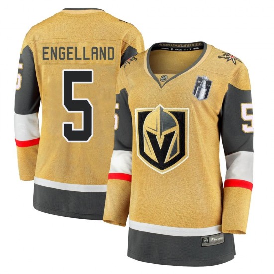 Fanatics Branded Deryk Engelland Vegas Golden Knights Women's Premier Breakaway 2020/21 Alternate 2023 Stanley Cup Final Jersey 