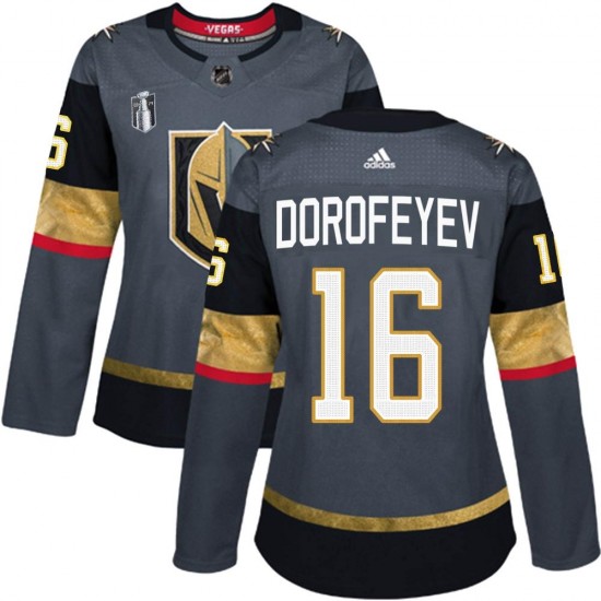 Adidas Pavel Dorofeyev Vegas Golden Knights Women's Authentic Gray Home 2023 Stanley Cup Final Jersey - Gold