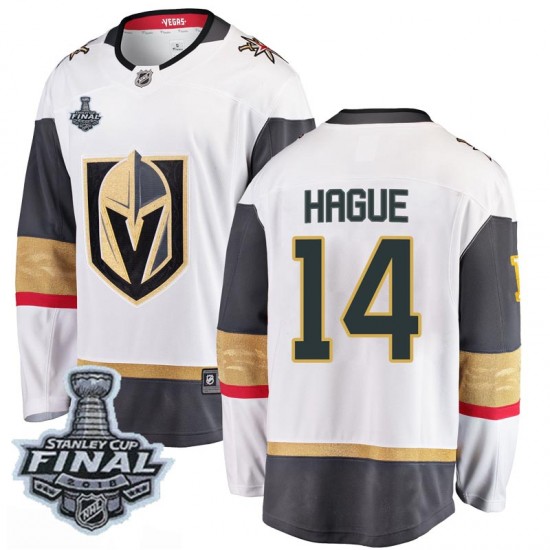Fanatics Branded Nicolas Hague Vegas Golden Knights Youth Breakaway White Away 2018 Stanley Cup Final Patch Jersey - Gold