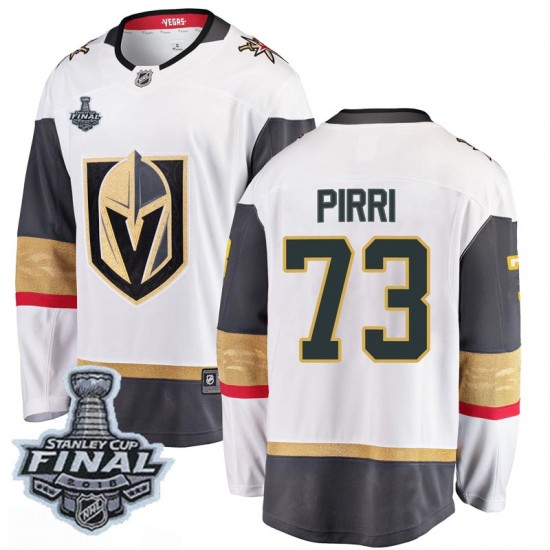 Fanatics Branded Brandon Pirri Vegas Golden Knights Youth Breakaway White Away 2018 Stanley Cup Final Patch Jersey - Gold