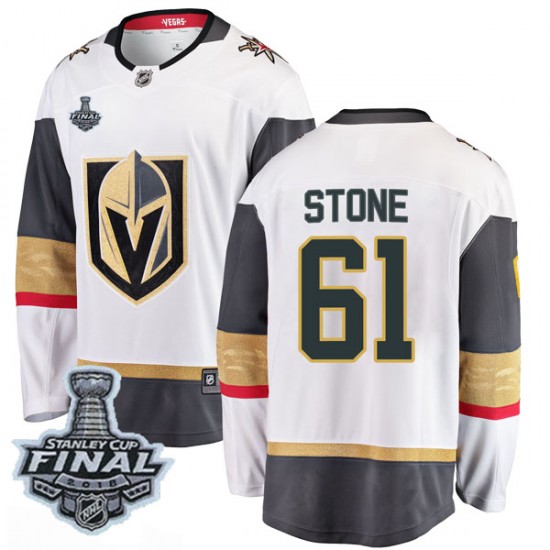 Fanatics Branded Mark Stone Vegas Golden Knights Youth Breakaway White Away 2018 Stanley Cup Final Patch Jersey - Gold