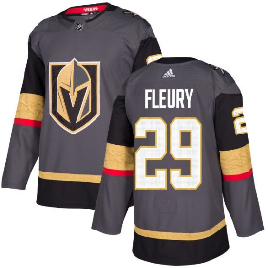 Adidas Marc-Andre Fleury Vegas Golden Knights Men's Authentic Gray Jersey - Gold