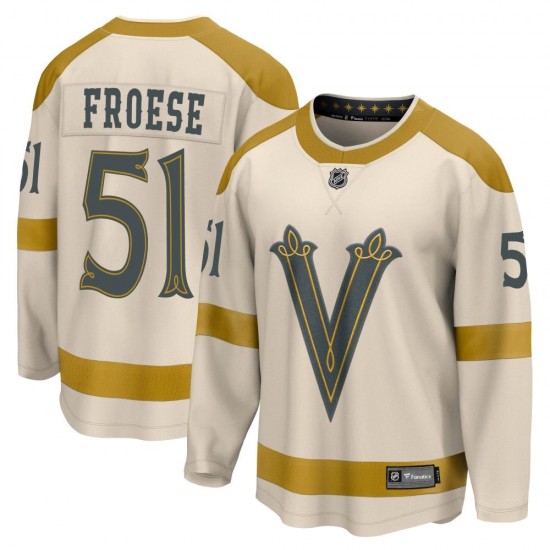 Fanatics Branded Byron Froese Vegas Golden Knights Youth Cream 2024 Winter Classic Breakaway Jersey - Gold