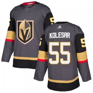 Adidas Keegan Kolesar Vegas Golden Knights Men's Authentic ized Gray Home Jersey - Gold