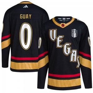 Adidas Patrick Guay Vegas Golden Knights Youth Authentic Black Reverse Retro 2.0 2023 Stanley Cup Final Jersey - Gold