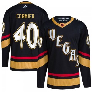 Adidas Lukas Cormier Vegas Golden Knights Men's Authentic Black Reverse Retro 2.0 Jersey - Gold