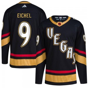 Adidas Jack Eichel Vegas Golden Knights Men's Authentic Black Reverse Retro 2.0 Jersey - Gold