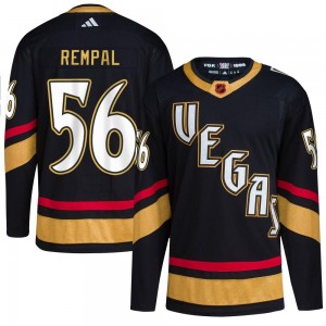 Adidas Sheldon Rempal Vegas Golden Knights Men's Authentic Black Reverse Retro 2.0 Jersey - Gold