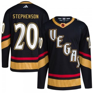 Adidas Chandler Stephenson Vegas Golden Knights Men's Authentic Black Reverse Retro 2.0 Jersey - Gold