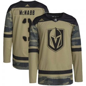 Adidas Brayden McNabb Vegas Golden Knights Men's Authentic Camo Military Appreciation Practice Jersey - Gold