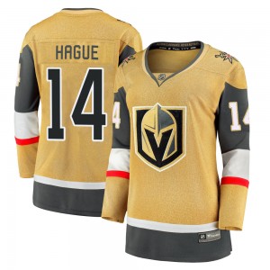 Fanatics Branded Nicolas Hague Vegas Golden Knights Women's Premier Breakaway 2020/21 Alternate Jersey - Gold