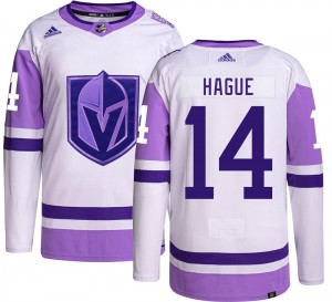 Adidas Nicolas Hague Vegas Golden Knights Men's Authentic Hockey Fights Cancer Jersey - Gold