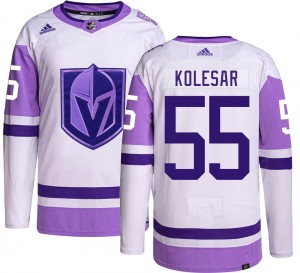 Adidas Keegan Kolesar Vegas Golden Knights Men's Authentic Hockey Fights Cancer Jersey - Gold