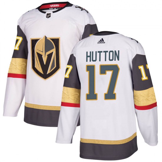 Adidas Ben Hutton Vegas Golden Knights Men's Authentic White Away Jersey - Gold