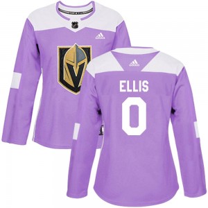 Adidas Noah Ellis Vegas Golden Knights Women's Authentic Fights Cancer Practice Jersey - Purple