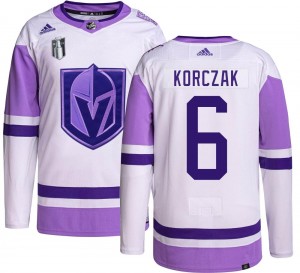 Adidas Kaedan Korczak Vegas Golden Knights Youth Authentic Hockey Fights Cancer 2023 Stanley Cup Final Jersey - Gold