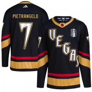 Adidas Alex Pietrangelo Vegas Golden Knights Men's Authentic Black Reverse Retro 2.0 2023 Stanley Cup Final Jersey - Gold