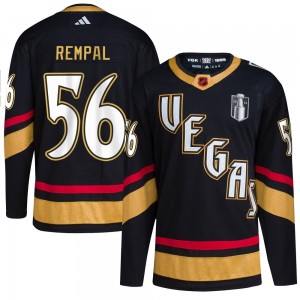 Adidas Sheldon Rempal Vegas Golden Knights Men's Authentic Black Reverse Retro 2.0 2023 Stanley Cup Final Jersey - Gold